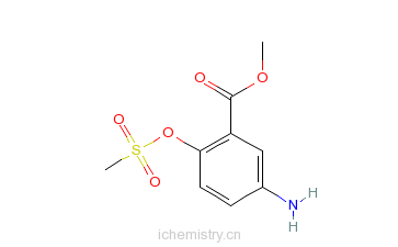 CAS:80430-22-4_3-氨基-6-甲磺酰氧基苯甲酸甲酯的分子结构
