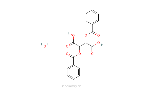 CAS:80822-15-7_D-(+)-二苯甲酰酒石酸一水物的分子结构