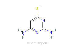 CAS:81012-96-6_6-巯基-2,4-二氨基嘧啶的分子结构