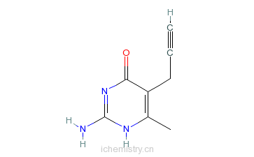 CAS:81887-01-6_2-氨基-4-羟基-6-甲基-5-炔丙基嘧啶的分子结构
