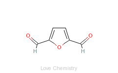 CAS:823-82-5_2,5-二甲酰基呋喃的分子结构