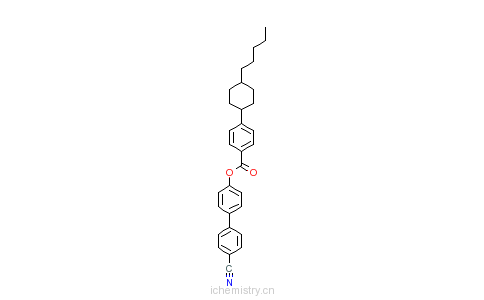 CAS:82406-82-4_4-(反-4-戊基环己基)苯甲酸-4-氰基-4'-联二苯基酯的分子结构