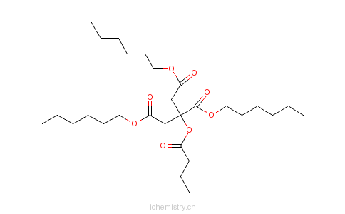 CAS:82469-79-2_丁酰柠檬酸三正己酯的分子结构