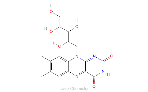 CAS:83-88-5_维生素B2的分子结构