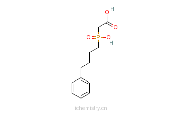 CAS:83623-61-4_[羟基(4-苯丁基)氧膦基]乙酸的分子结构