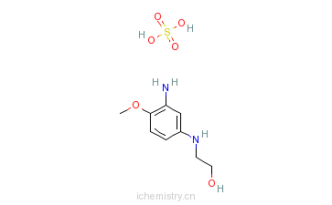 CAS:83763-48-8_2-氨基-4-N-(beta-羟乙基)氨基苯甲醚硫酸盐的分子结构