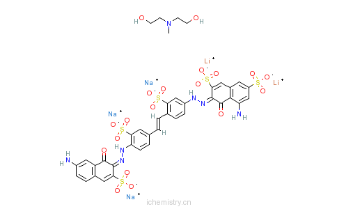 CAS:83783-96-4_5-氨基-3-[[4-[4-[2-[(7-氨基-1-羟基-3-磺-2-萘基)偶氮]-2-磺苯基]乙烯基]-3-磺苯基]偶氮]-4-羟基-2,7-萘二的分子结构