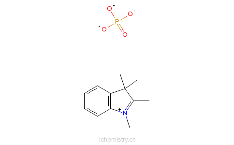 CAS:83968-89-2_1,2,3,3-四甲基-3H-吲哚翁磷酸盐的分子结构