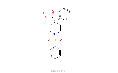 CAS:84255-02-7_4-苯基-1-对甲苯磺酰基哌啶-4-羧酸的分子结构