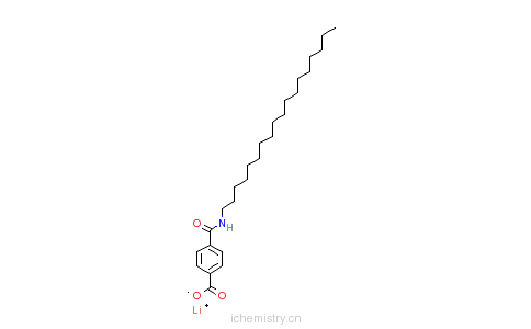 CAS:84501-54-2_4-((十八烷基氨基)羰基)苯甲酸单锂盐的分子结构