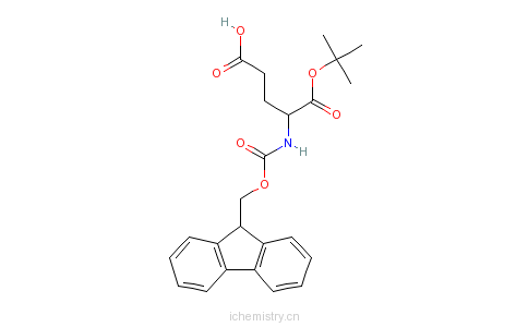 CAS:84793-07-7_芴甲氧羰基-L-谷氨酸1-叔丁酯的分子结构