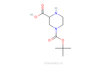 CAS:848482-93-9_(S)-4-N-Boc-哌嗪-2-甲酸的分子结构