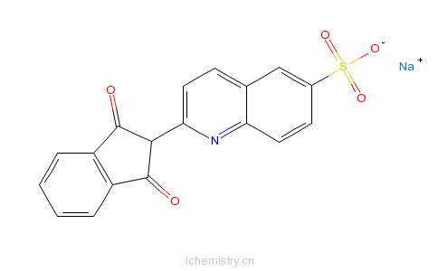 CAS:84864-68-6_2-(2,3-二氢-1,3-二氧代-1H-茚-2-基)-6-喹啉磺酸钠盐的分子结构