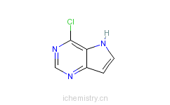 CAS:84905-80-6_4-氯吡咯并[2,3-D]嘧啶的分子结构