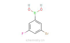 CAS:849062-37-9_3-溴-5-氟苯硼酸的分子结构