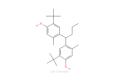 CAS:85-60-9_4,4'-亚丁基双(6-叔丁基-3-甲基苯酚)的分子结构