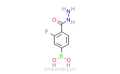 CAS:850568-06-8_3-氟-4-肼基羰基苯硼酸的分子结构