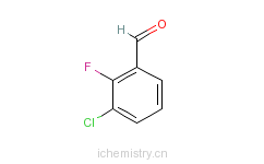 CAS:85070-48-0_3-氯-2-氟苯甲醛的分子结构
