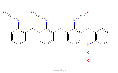 CAS:85392-14-9_1,1'-亚甲基双[2-异氰酸-3-(2-异氰酸苯基)]甲苯的分子结构