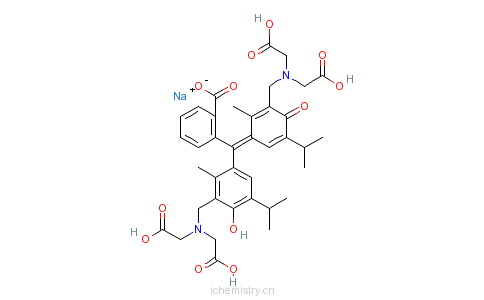 CAS:85409-48-9_百里酚酞氨羧络合钠盐的分子结构