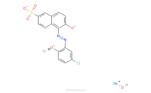CAS:85452-86-4_[5-[(5-氯-2-羟苯基)偶氮]-6-羟基-2-萘磺酸根合]羟基铬酸钠的分子结构