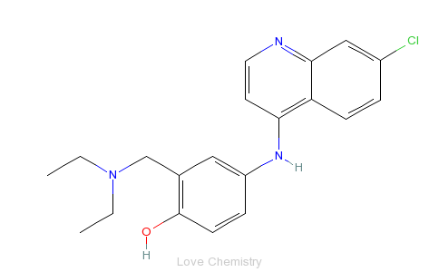 CAS:86-42-0_阿莫地喹的分子结构