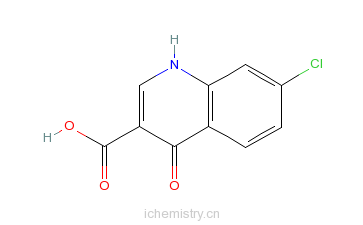 CAS:86-47-5_7-氯-4-羟基-3-喹啉羧酸的分子结构