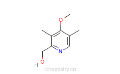 CAS:86604-78-6_4-甲氧基-3,5-二甲基-2-羟甲基吡啶的分子结构