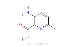 CAS:866807-27-4_3-氨基-6-氯吡啶-2-羧酸的分子结构