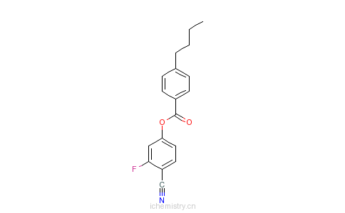 CAS:86776-52-5_4-丁基苯甲酸-3-氟-4-氰基苯酯的分子结构