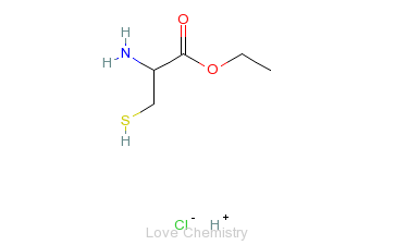 CAS:868-59-7_L-半胱氨酸乙酯盐酸盐的分子结构