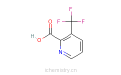 CAS:87407-12-3_3-三氟甲基吡啶-2-羧酸的分子结构