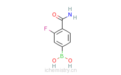 CAS:874288-39-8_4-氨基甲酰基-3-氟苯硼酸的分子结构