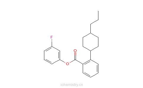 CAS:87592-61-8_4'-反式-丙基环己基苯甲酸3-氟苯酯的分子结构