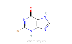 CAS:87781-93-9_2-溴次黄嘌呤的分子结构