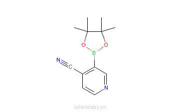 CAS:878194-91-3_4-氰基吡啶-3-硼酸频哪醇酯的分子结构