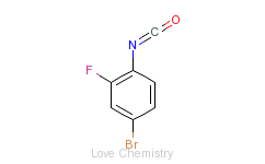 CAS:88112-75-8_4-溴-2-氟苯基异氰酸酯的分子结构