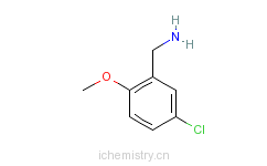CAS:896127-80-3_5-氯-2-甲氧基苄胺的分子结构