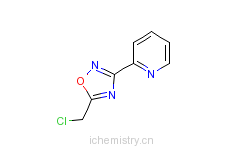 CAS:90002-06-5_2-[5-(氯甲基)-1,2,4-恶二唑-3-基]吡啶的分子结构