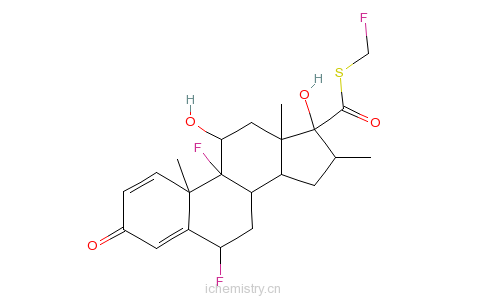 cas:90566-53-3_氟替卡松的分子结构