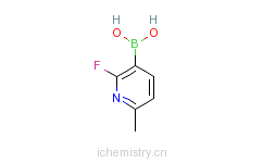 CAS:906744-85-2_2-氟-6-甲基吡啶-3-硼酸的分子结构