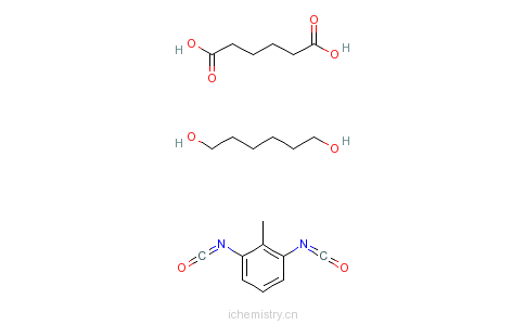 CAS:9068-96-6_己二酸与1,6-己二醇和1,3-二异氰酸甲苯的聚合物的分子结构