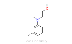 CAS:91-88-3_N-乙基-N-羟乙基间甲苯胺的分子结构