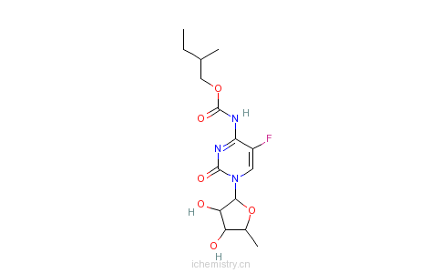 CAS:910129-15-6_5'-脱氧- 5 -氟-N -[(2-甲基丁)羰基]胞苷的分子结构