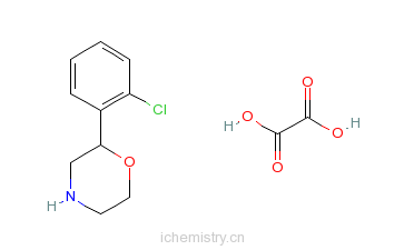 CAS:913297-04-8_2-(2-氯苯基)吗啉草酸盐的分子结构