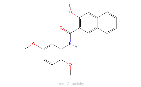 CAS:92-73-9_N-(2,5-二甲氧基苯基)-3-羟基-2-萘甲酰胺的分子结构
