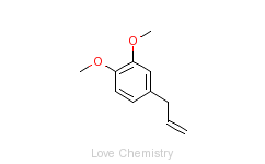 CAS:93-15-2_甲基丁香酚的分子结构