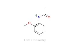 CAS:93-26-5_2-乙酰氨基苯甲醚的分子结构