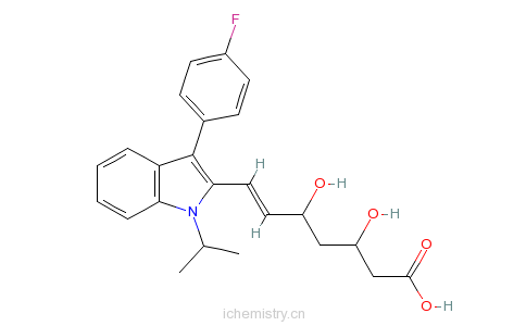 CAS:93957-54-1_氟伐他汀的分子结构