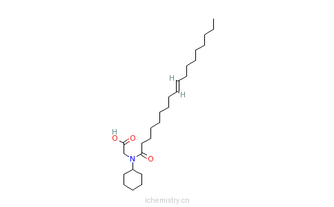 CAS:94109-10-1_Z-N-环己基-N-(9-十八烯酰基)甘氨酸的分子结构